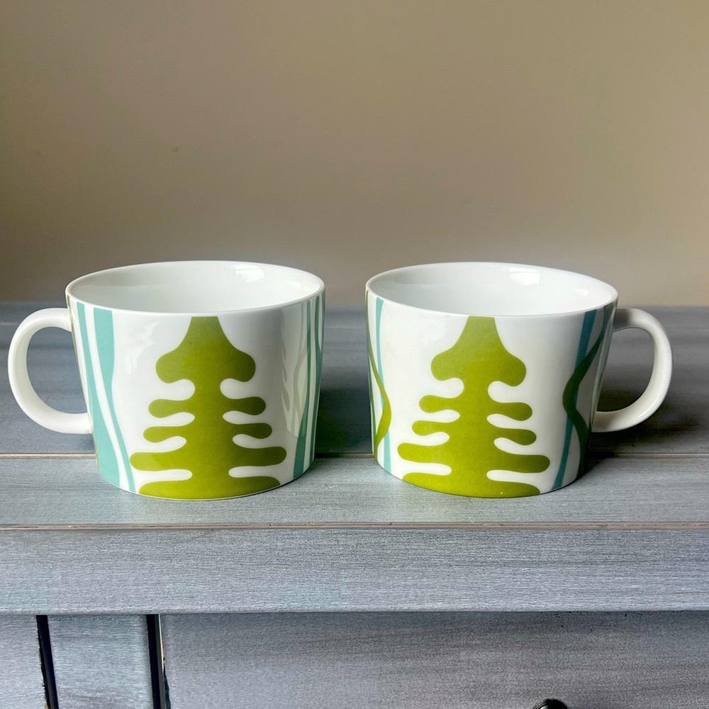 Set of 2 Caribou Coffee Relax There's More Ceramic Mugs 13oz